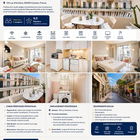 Frgk Victoria 3 Terrace, Ac & Ultra-fast Wi-fi Apartment Cannes